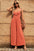 Smocked Spaghetti Strap Wide Leg Jumpsuit
