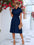 Buttoned Tie Waist Short Sleeve Dress - store name