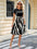 Printed Tie Waist Short Sleeve Dress - store name