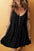 Round Neck Wide Strap Mini Dress - store name