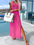 Openwork Slit Cutout Wide Strap Dress - store name
