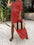 Slit Openwork Single Shoulder Knit Dress - store name