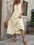 Decorative Button Notched Sleeveless Dress - store name