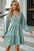 Ruched Notched Long Sleeve Mini Dress - store name
