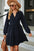 Ruched Notched Long Sleeve Mini Dress - store name