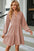 Ruched Notched Long Sleeve Mini Dress - store name