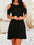 Round Neck Cold Shoulder Short Sleeve Dress - store name