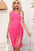 Drawstring Ruched Slit Sleeveless Dress - store name
