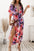 Plunge Printed Split Midi Dress - store name