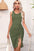 Drawstring Ruched Slit Sleeveless Dress - store name