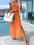 Openwork Slit Cutout Wide Strap Dress - store name