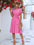 Buttoned Tie Waist Short Sleeve Dress - store name