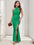 Slit Ruched Halter Neck Sleeveless Dress - store name