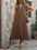 Decorative Button Notched Sleeveless Dress - store name