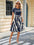 Printed Tie Waist Short Sleeve Dress - store name