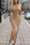 Ribbed Slit Single Shoulder Wrap Dress