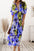 Plunge Printed Split Midi Dress - store name