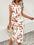 Printed Cap Sleeve Tie Waist Dress - store name