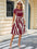 Printed Tie Waist Short Sleeve Dress - store name