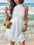 Eyelet Grecian Neck Mini Dress - store name
