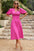 Puff Sleeve Smocked Waist Midi Dress - store name