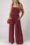 Jumpsuit mit gesmoktem, eckigem Ausschnitt und weitem Bein und Taschen