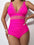 V-Neck One-Piece Swimwear