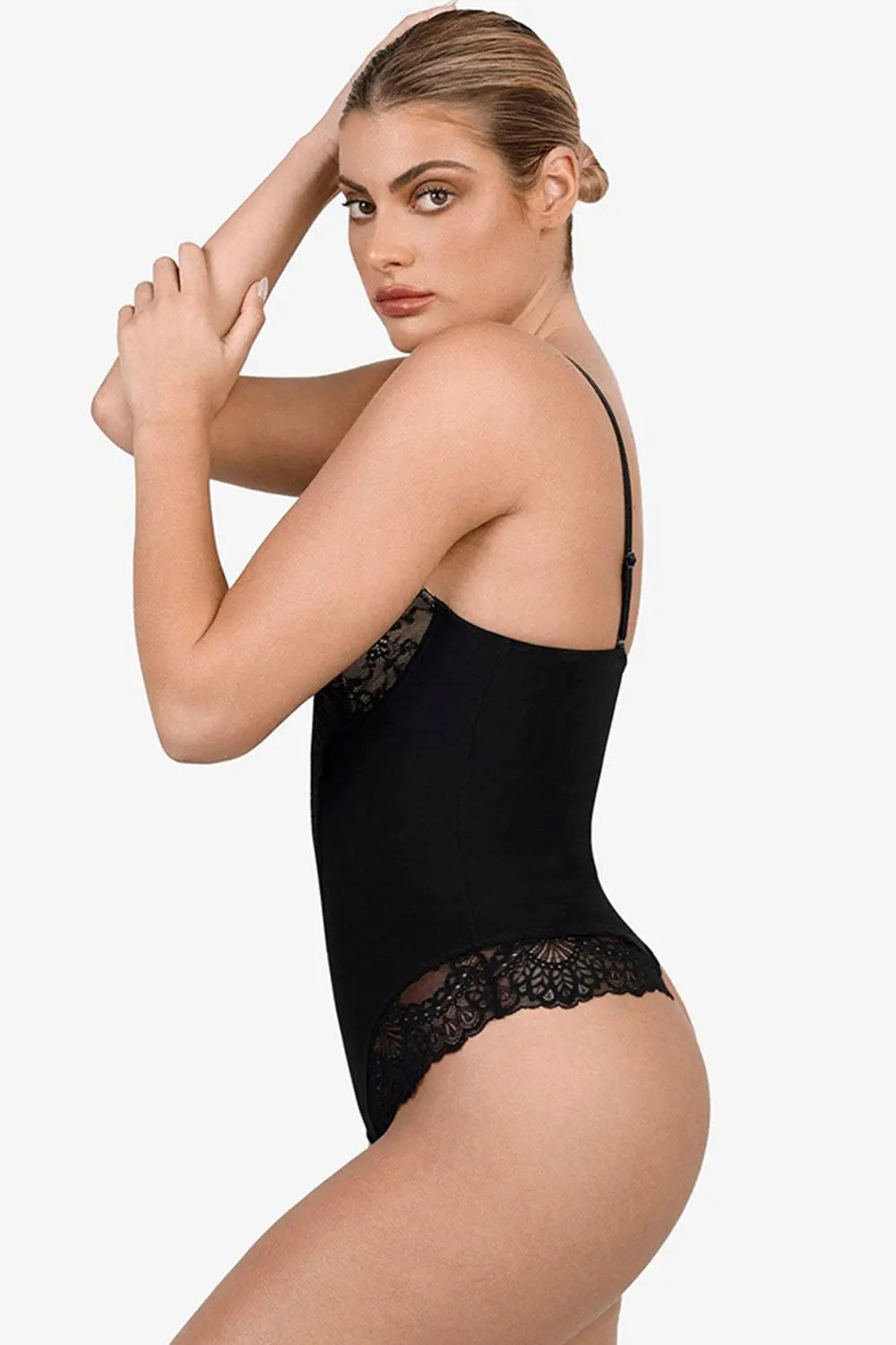 Full Size Lace Detail Sleeveless Shaping Bodysuit - store name