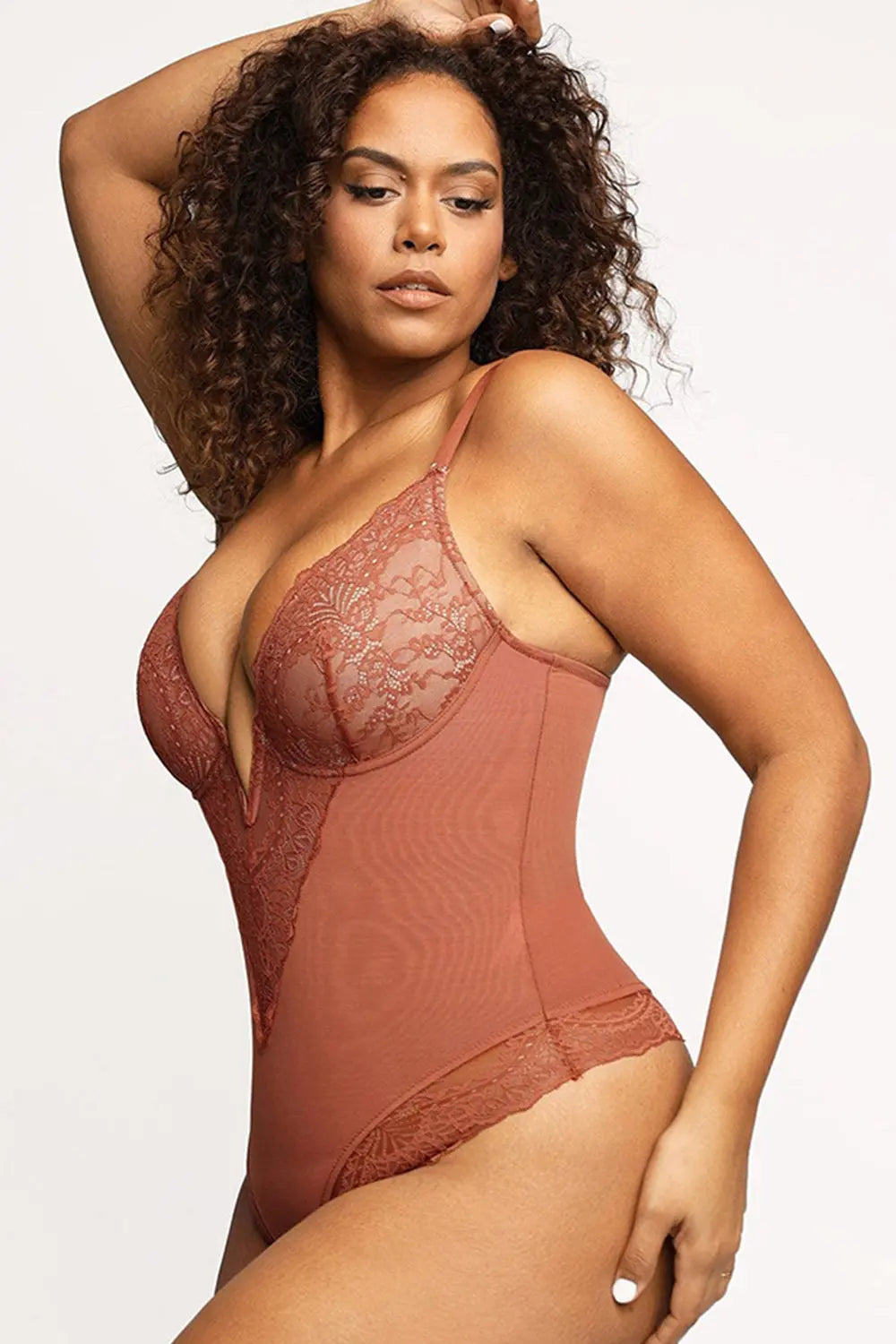 Full Size Lace Detail Sleeveless Shaping Bodysuit - store name