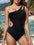 Cutout One Shoulder Sleeveless One-Piece Swimwear