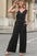 Surplice Wide Strap Jumpsuit with Pockets