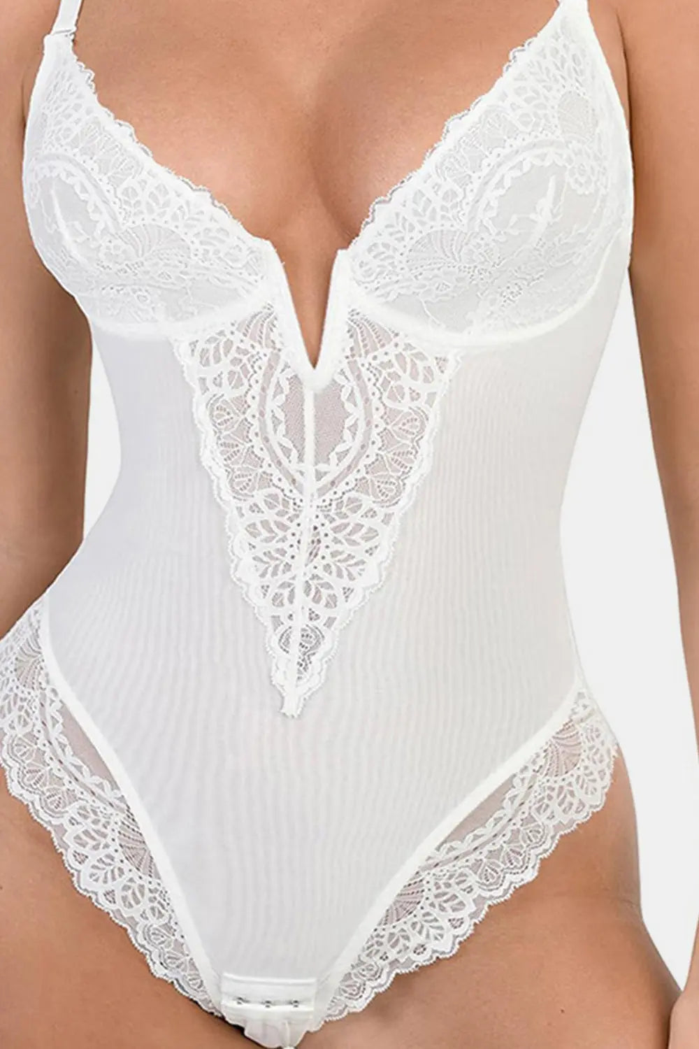 Full Size Lace Detail Sleeveless Shaping Bodysuit - store name