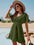 Smocked V-Neck Short Sleeve Dress - store name