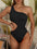 Cutout One Shoulder One-Piece Swimwear