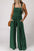 Jumpsuit mit gesmoktem, eckigem Ausschnitt und weitem Bein und Taschen