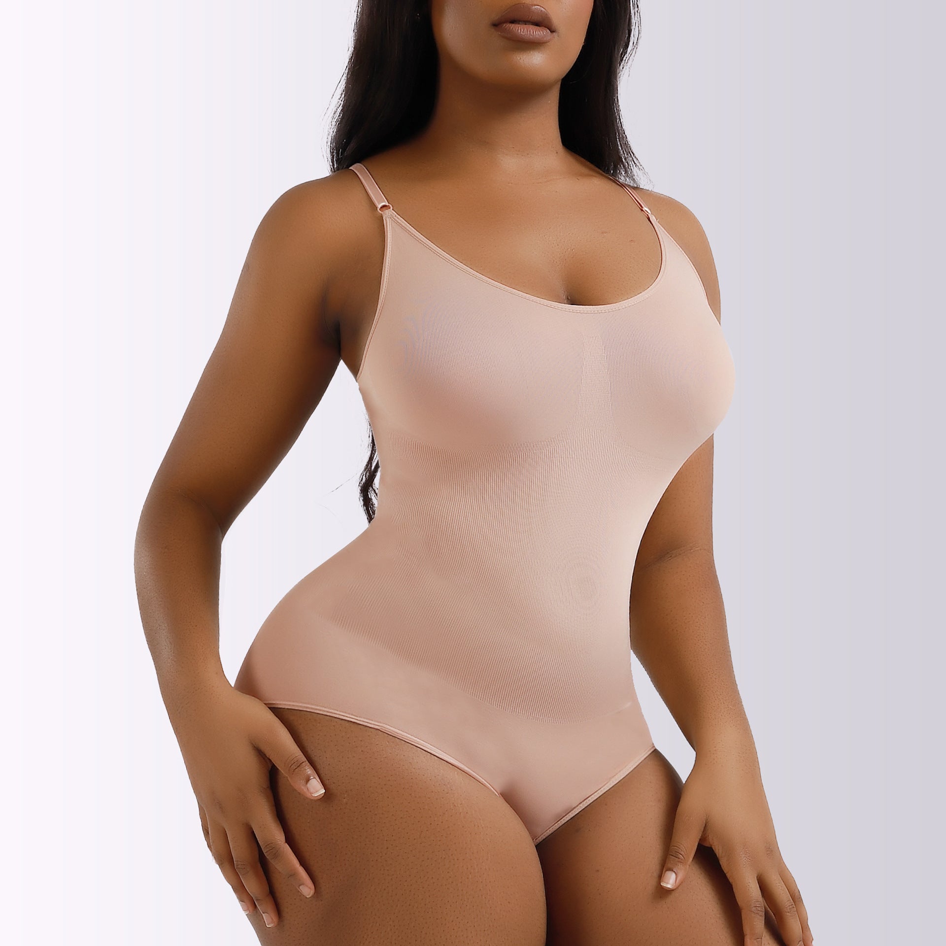 Full Size Spaghetti Strap Shaping Romper - store name