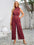 Ärmelloser Jumpsuit mit Cut-outs und weitem Beinausschnitt und Bindeband