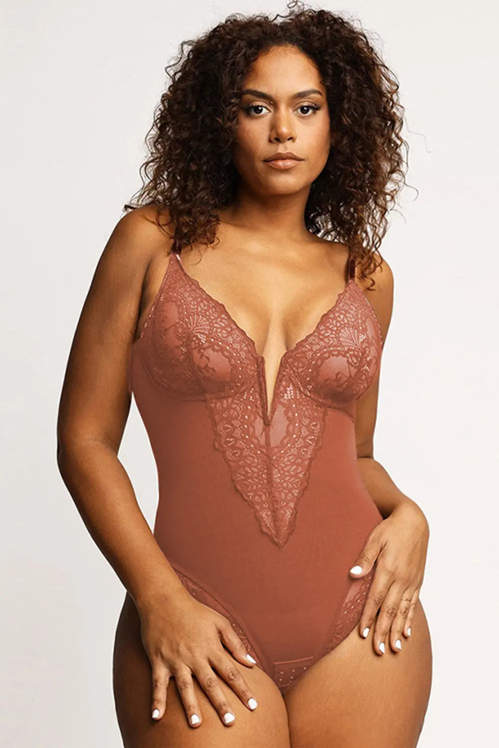 Full Size Lace Detail Sleeveless Shaping Bodysuit - store name