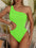 Cutout One Shoulder One-Piece Swimwear